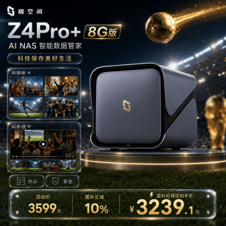 极空间 智能AI NAS网络存储  8GB