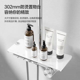Panasonic 智能恒温花洒套装E8 全铜水路家用卫生间琴键置物淋浴器 4功能琴键+精铜主体
