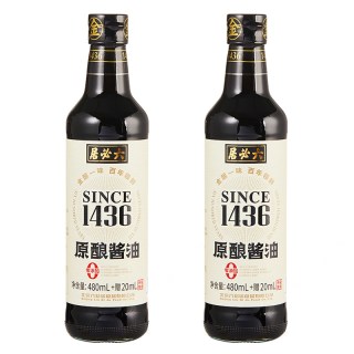 六必居 原酿酱油 480ml*2瓶
