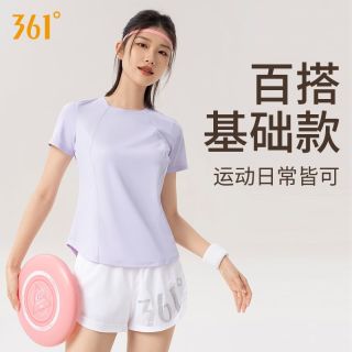 百亿补贴：361° 女款运动T恤跑步瑜伽健身短袖