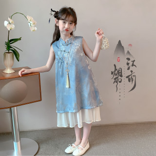 神奇童年 女童夏连衣裙2026新款童装小女孩新中式新国风旗袍裙子儿童公主裙