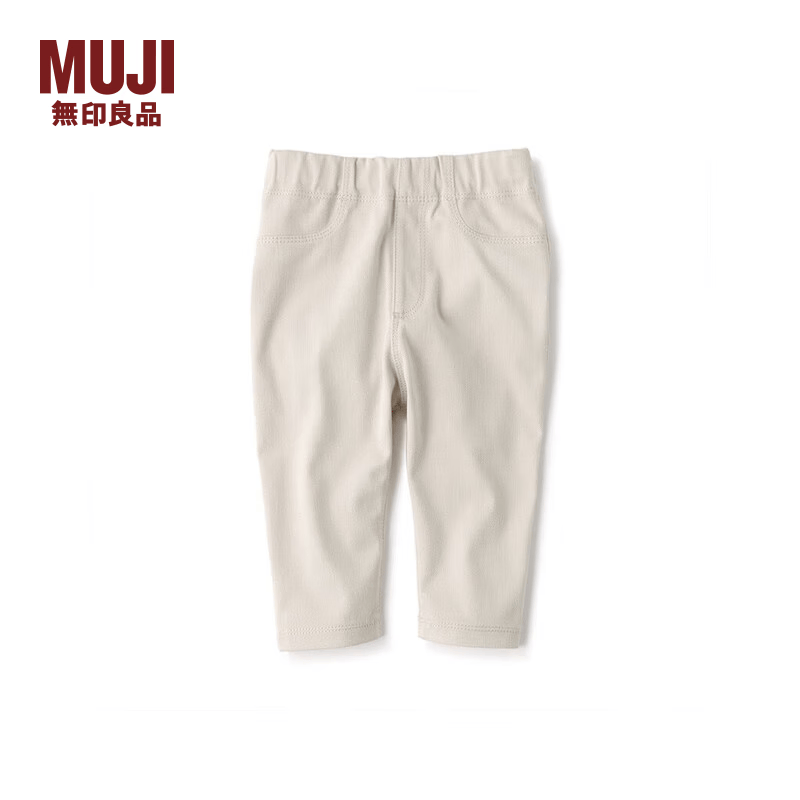 MUJI 無印良品 CCO06A2S 活动自如收腿七分裤 浅灰色 90cm