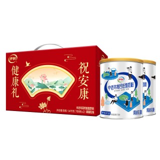 移动端：伊利 中老年高钙低脂奶粉 700g*2 礼盒装