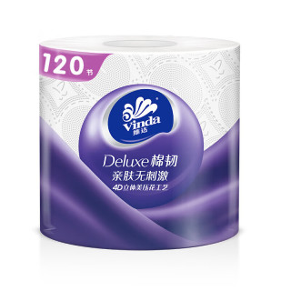 维达 棉韧系列 卷纸 4层120节1卷