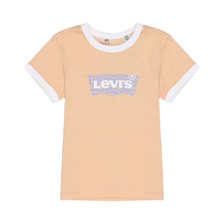 Levi's 李维斯女士杏仁色休闲印花针织短袖T恤