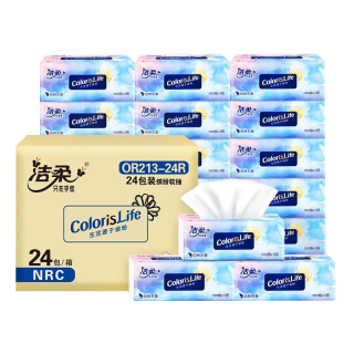 洁柔 活力阳光橙系列 抽纸 3层*100抽*24包(180*120mm)