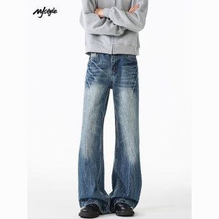 百亿补贴：MJ STYLE 男高街闪电裂纹牛仔裤