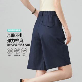 ESE-Y 舒适不沾身薄休闲裤女夏26A字版五分裤