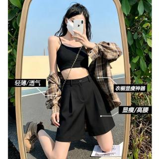 ESE-Y 舒适后松紧腰薄休闲裤女夏26新款A字版五分裤