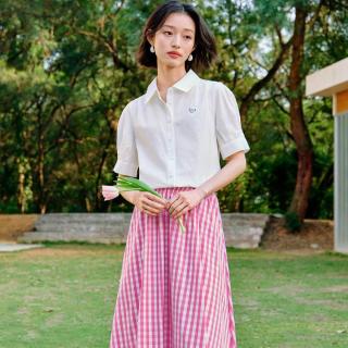 茵曼 女士通勤短袖衬衫 2026