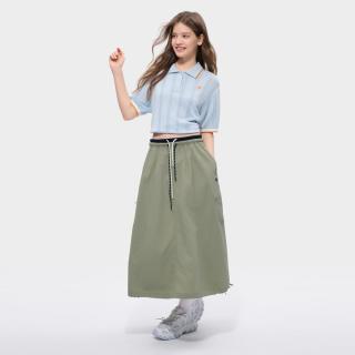 FILA 女装FUSION系列半截裙女士休闲A字裙简约百搭宽松梭织裙