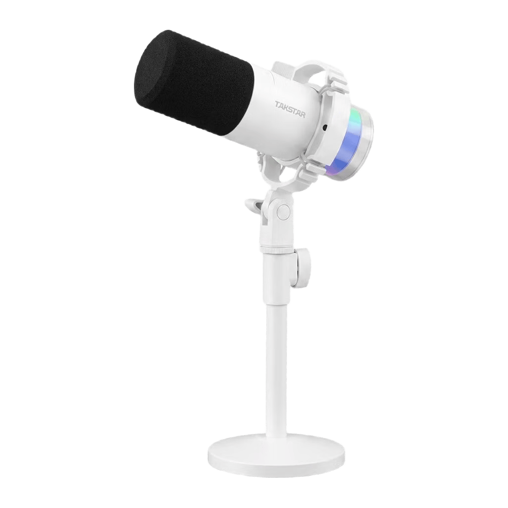 得胜 GX5 USB/XLR双模电容麦克风 白色 桌面支架版
