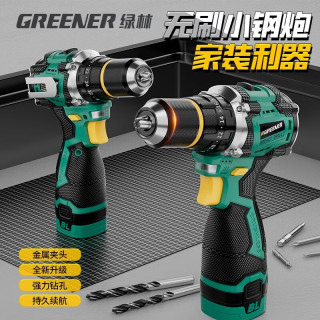 绿林 小钢炮16.8V无刷冲击电钻锂电钻电动螺丝刀50N.M