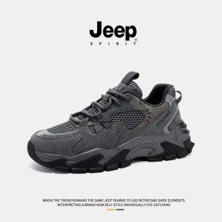 JEEP SPIRIT jeep吉普户外登山鞋男2026新款老爹鞋男夏季透气休闲运动鞋子男鞋