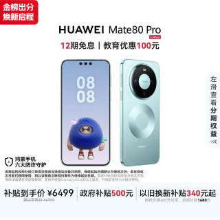 华为 Mate 80 Pro 手机 16GB+512GB 云杉绿
