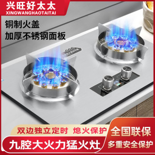兴旺好太太 煤气灶电器嵌入式双灶燃气灶双灶猛火天然气灶双灶家用