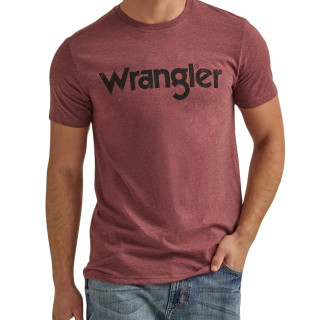 Wrangler 男式 时尚T恤 西式圆领短袖T恤 圆领 短袖 标准版型 Burgundy Heather Large