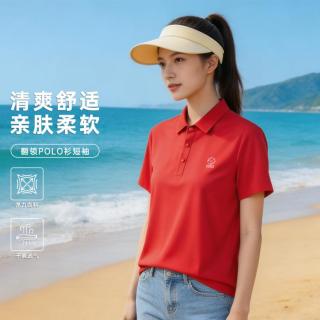 WHOLE EARTH 夏季女Polo衫翻领运动t恤户外商务休闲上衣男