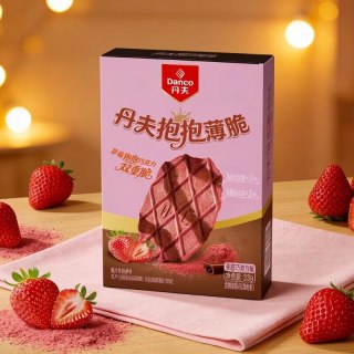 丹夫 草莓巧克力薄脆 33g 1盒