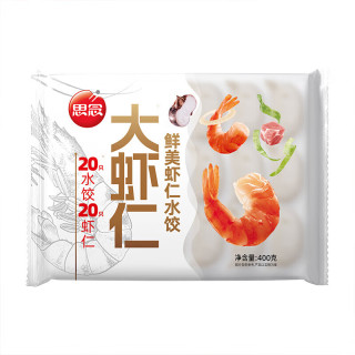 思念 饺子 鲜美虾仁水饺400g