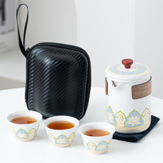 简尚恩 便携式功夫茶具 1壶3杯+收纳包
