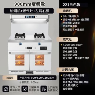 旺厨好太太 白色900MM集成灶独立蒸烤 天然气