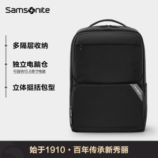 新秀丽 NU4*019 黑色 大容量轻量商务电脑包