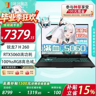 华硕 天选6 锐龙版 RTX5060 灰色 16GB+512GB 笔记本电脑+鼠标套装