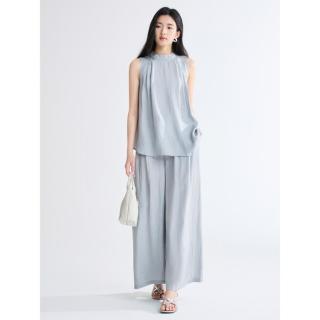 安娜蔻 玖姿安娜蔻 极简通勤光泽感无袖背心阔腿裤套装女2026夏季