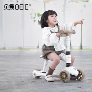 贝易 未来家滑板车至尊Pro1到3岁6岁宝宝儿童车婴儿滑行学步车溜娃 二合一-贝易卡其