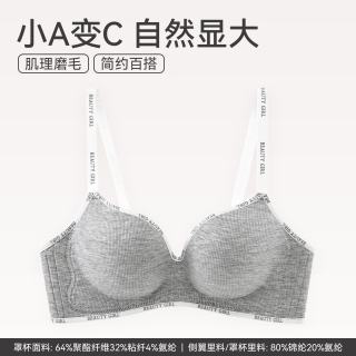 芬腾 聚拢无钢圈女士内衣大胸显小收副乳文胸透气一体式舒适文胸罩