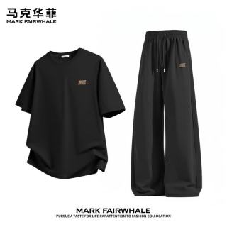 马克华菲 户外休闲T恤冰丝短裤两件套