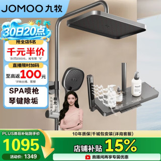 九牧 花洒套装琴键按摩喷枪除垢顶喷水愈精灵淋浴器36668-882/HBS-1