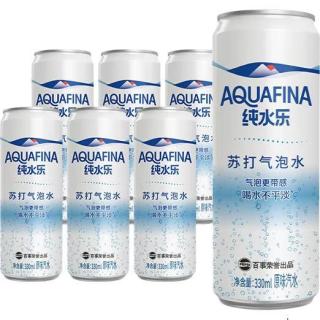 AQUAFINA 无糖0脂0卡苏打气泡水 330ml *6听