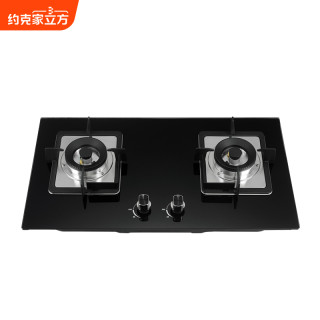约克 燃气灶煤气灶双灶JZY/T-YK-ZJ2嵌入式灶具台嵌两用钢化玻璃5.0k