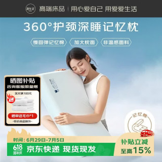 源生活 记忆枕头枕芯 零压慢回弹护颈记忆棉枕深睡颈椎枕单只 40*70cm