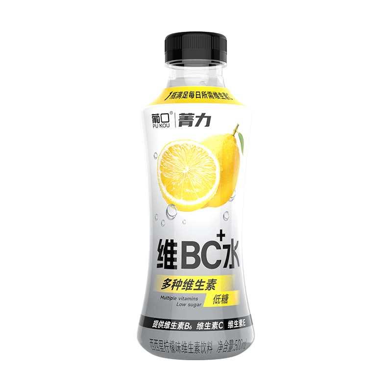 葡口 维C水维B水 柠檬味 500ml*18瓶 果汁饮料