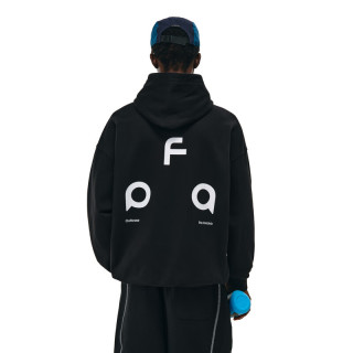 FPA 基础 男士连帽卫衣 宽松印花黑色美式套头潮流潮牌帽衫 秋季