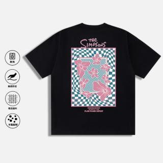 the Simpsons 夏季卡通印花纯棉短袖T恤男潮流青少年时尚休闲圆领宽松体恤衫