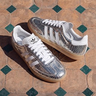 adidas Samba IH9016 金属银色 T头复古休闲运动鞋