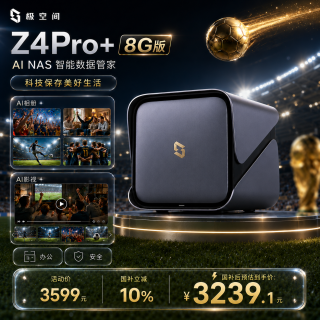 极空间 智能AI NAS网络存储  8GB