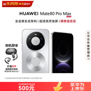 华为 Mate 80 Pro Max 手机 16GB+512GB 极地银