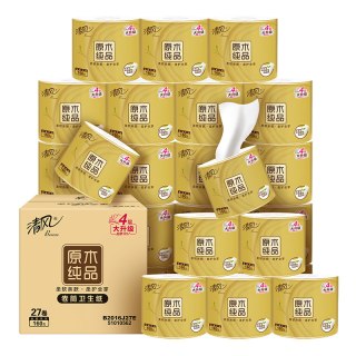 移动端：清风 原木纯品金装系列 有芯卷纸