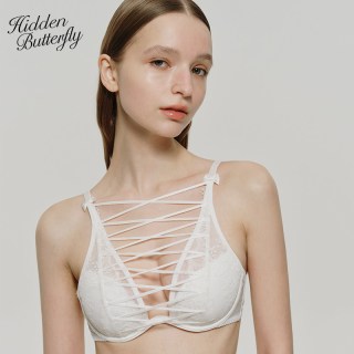 HIDDEN BUTTERFLY 女士法式蕾丝文胸套装 20250314双生荆棘