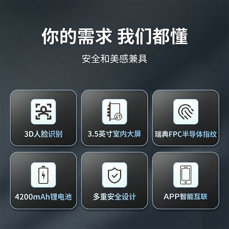 凯迪仕 赛博AI全自动3D人脸智能锁