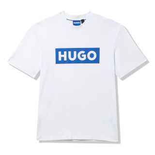 HUGO 时尚T恤 标志条纹棉质圆领T恤 圆领 短袖 标准版型