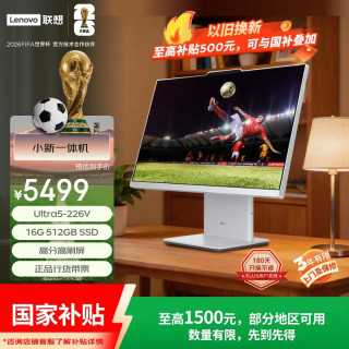 联想 小新一体台式机电脑23.8英寸(酷睿U5-226V 16G 512GB SSD 无线键鼠 win11 )云影