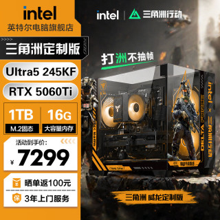 英特尔 电脑三角洲行动i5 245KF RTX5060ti主机  DIY组装机 RTX5060Ti+15代245KF | 配置四