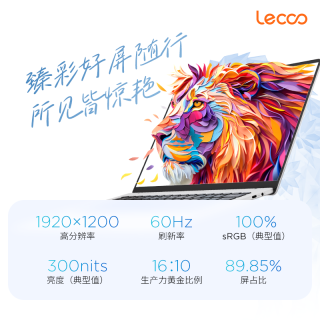 联想 超轻薄笔记本电脑 来酷Pro14/14 AI轻小新品 学生办公游戏设计本 酷睿5-315 12G 512G高色域