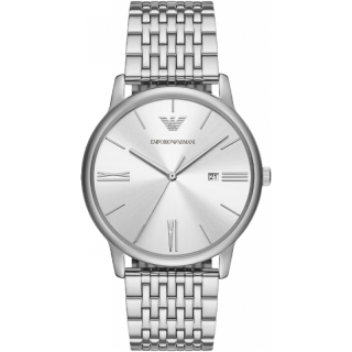 EMPORIO ARMANI AR11599 简约指针石英 白色钢带 男士腕表